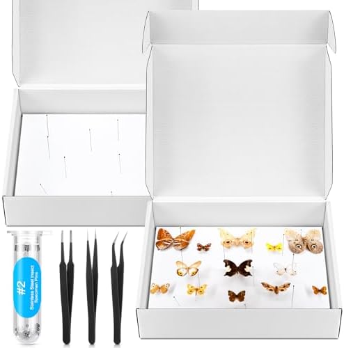 Taiyin 2 Sets Insect Pinning Kit, 100 Pins, 3 Tweezers for Specimens by Taiyin
