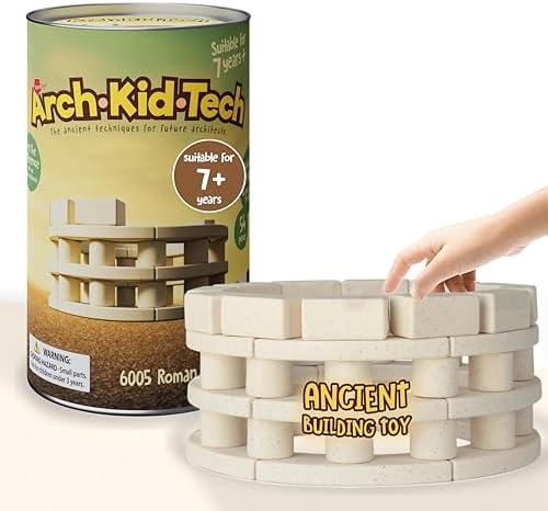 Taksa Toys Arch-Kid-Tech Roman Theater STEM Building Blocks Kit - 54-Piece Premium Educational Set for Kids Ages 7-10+ Years - Indoor Architectural Construction Games - Montessori Learning Toys by TaksaToys