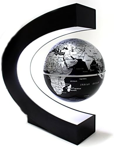 PowerTRC C Shape Magnetic Levitation Floating Globe World Map LED Light by PowerTRC