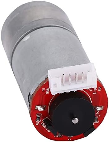 DIY Encoder Gear Motor with Mounting Bracket 65mm Wheel Kit, JGA25-371 Metal Gears DC12V for Smart Car Robot Printer Machinery Equipment (Speed ​​50) - Image 5