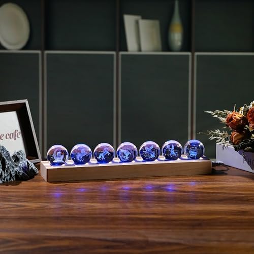 Qianwei 3D Crystal Ball Unicorn Gifts for Women Men - 7pcs Unicorn Decor Glass Figurines Statue Stuff for Room Decorations Birthday for Lovers Keepsake Paperweight - Image 6