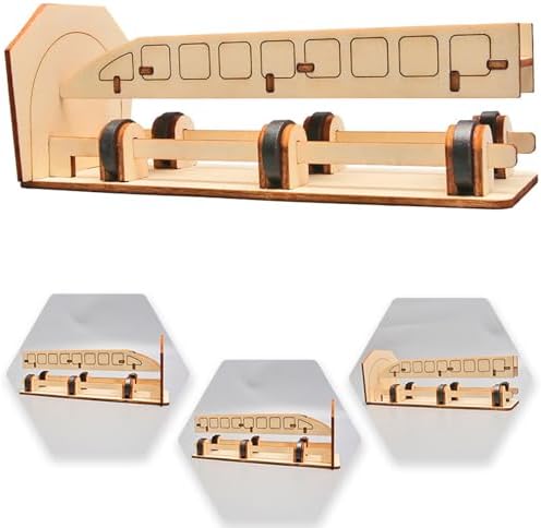 Wooden Levitation Train Model Toy Hands on Learning Toy for Students Learning Physics Principles Wooden Levitation Train Model Set - Image 4