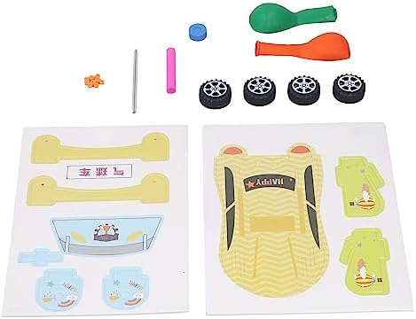 Aerodynamic Balloon Car Assemble Wooden Toy (Balloon car) - Image 4