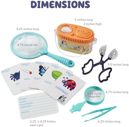 BLUEY Bug Catcher Kit for Kids | 11 Piece Outdoor Exploration Set| Bug Habitat, Magnifier, Bug Catching Kit and More | Educational and Fun Outdoor Toy - Image 5