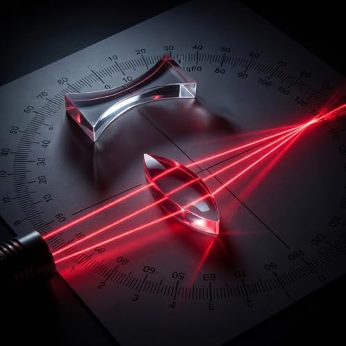5 Pcs Prism Lenses Glasses Acrylic Triangular Prism Glasses Triangular Semicircular Rectangular Concave Convex Mirror Science Experiment Kit for Physics Lab Reflection Refraction Science - Image 6