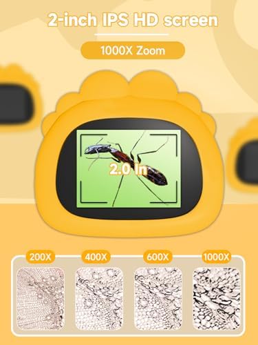 Microscope for Kids 1000X Handheld Digital Miniscope Stem Toys Gifts - Image 2
