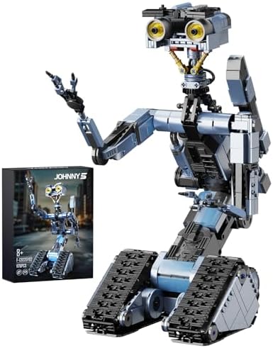 iATOM 1176 Pieces Johnny 5 Robot Building Set with Remote Control - Rechargeable, Gift for Adults Men, STEM Tech Movie Robotic Figure Model Kit by Unknown