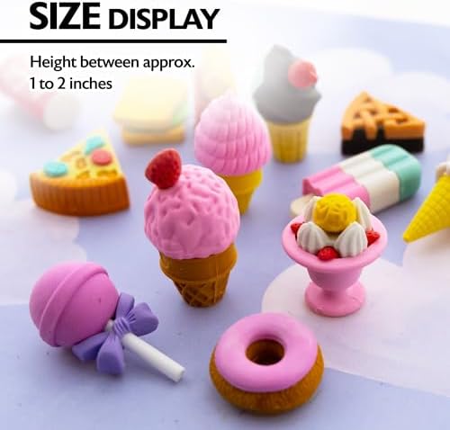 BAZIC Products Snack Shop 3D Puzzle Erasers, Non-Toxic, 4-Set - Image 4