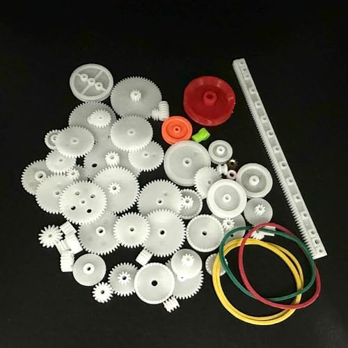 60PCS Small Gear Kit Plastic Gears Belt Pulley Single Gear Spindle Gear Small Motor Gears for DC Motor RC Car Robot Model Toy DIY Gear Replacement - Image 6