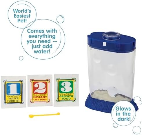 Sea-Monkeys Magiquarium - World's Easiest, No-Mess Pet - Grow Your Own Pet in a Light-Up Aquarium - Ages 6 and Up - One Kit - Image 2