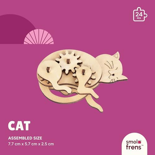 3D Wooden Puzzles for Kids Ages 8+, 5 Pack Animal Puzzles, FSC-Certified Wood, Plastic-Free Toy, STEM Kit for Kids Teens Adults, Wood Craft Model Kit, Individually Wrapped Party Favors - City Frens - Image 4