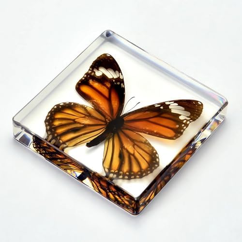 4pcs Real Taxidermy Butterfly Specimen in Crystal Resin Preserved - Image 4