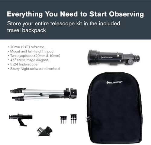 Celestron Travel Scope 70mm Beginner Portable Telescope with Backpack - Image 5