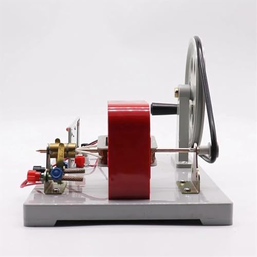 Permanent Magnet, Rotatable Armature Generator Hand-Operated Generator to Explore Experimental Electromagnetic Equipment Manual Electricity Generator AC-DC Model Faraday Generator - Image 5
