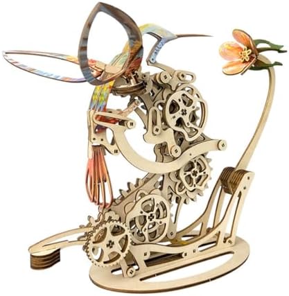 Aetheria 3D Wooden Puzzle for Adults, Colored Hummingbirds Model Kits - Steampunk Mechanical Wooden Puzzle Educational Brain Teaser for Adults to Build-Make Your Own Model -200+PCS - Image 4