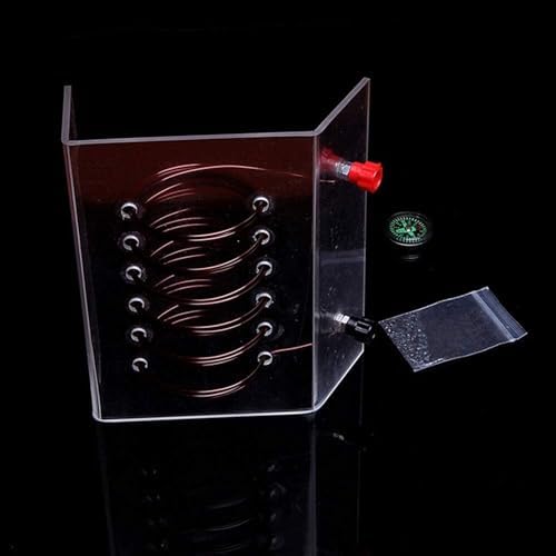 Current-Carrying Solenoid Experiment Kit - Demonstrates Right-Hand Rule for Current & Magnetic Field, Physics Electrical Lab Equipment with Insulated Copper Coil - Image 3