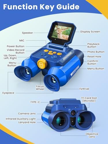 Acoath Binoculars for Kids with Night Vision Camera, Kids Telescope, 10X Optical Zoom, Magic Adventures Telescope Toys Gifts for Age 3, 4, 5, 6, 7, 8, 9, 10+ Years Old Boys Girls - Image 2