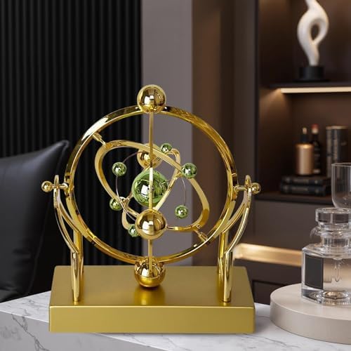 Solar System Orbit Perpetual Motion Pendulum, Magnetic Levitation Kinetic Sculpture for Office Desk, Educational Astronomy Display Art (B) - Image 4