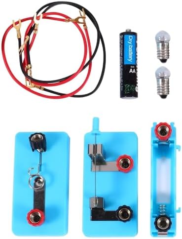 Simple Circuit Experiment Set with Small Light Bulbs Connected in Series Lights Up Electrical Science Experiment Materials for Primary School Students Simple Circuit Experiment Kit (Color : Blue) by Unknown