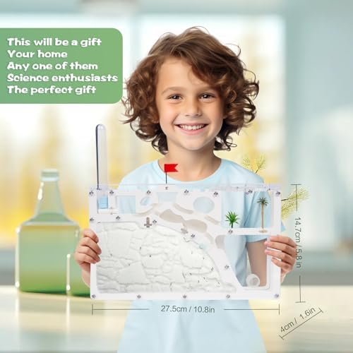 Ant Farm Castle - Large Viewing Area - Care for Live Ants - Ant Colony Observation Kits with Sand Habitat - Educational Science Gifts for Boys, Girls - Ant Farms for Kids, Adults - Image 6