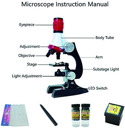 Little World Science Kits for Kids Beginner Microscope Kit with LED 100X 400X and 1200X Magnification Kids Educational Toy Birthday Halloween - Image 4