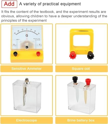 Comprehensive Physics Electricity & Electromagnetics Experiment Kit for Bulb Power Test, Ampere Force & Salt Water Battery Experiments, All-in-One Laboratory Teaching Equipment - Image 6