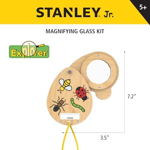 Red Toolbox Stanley Jr. Wood Magnifying Glass Kit - Image 3