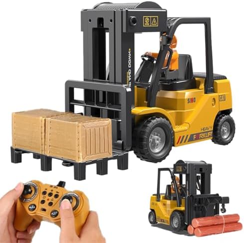 1:24 RC Forklift for Kids, RC Construction Vehicles with Lift Fork & Hook by Mocethoa