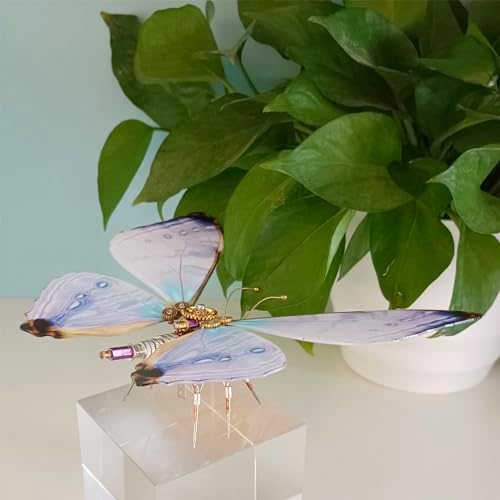 3D Metal Puzzle Steampunk Butterfly Model, DI YAssembly Mechanical Metal Morpho Sulkowskyi Model DIY Kits Gifts for Teens and Adults (150PCS+) - Image 7