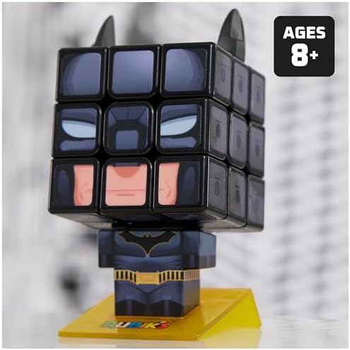 Rubik’s Cube, Batman Cuber, DC Comics Collectible Fidget Toy & Desk Decor, Classic Color-Matching Puzzle, Problem-Solving Brain Teaser for Fans of Batman Toys, for Ages 8 & Up - Image 2
