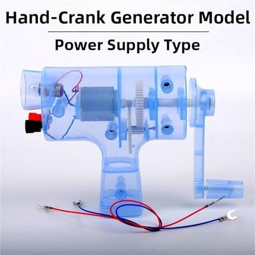 Hand Crank Generator Experiment Kit, Portable Mini Power Model, Electromagnetic Induction Teaching Tool, Physical Electromagnetism Lab Equipment, Educational Science Supplies for School - Image 3