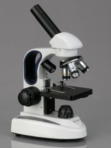 AmScope Cordless Compound Monocular Microscope, 25 Prepared Slides - Image 2