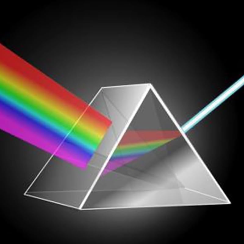 Generic Anhthushop Right Angle Prism Crystal Optical Glass Trianguglar Glass Prism Spectroscope Physics Teaching Experiment Accessories, CN - Image 2