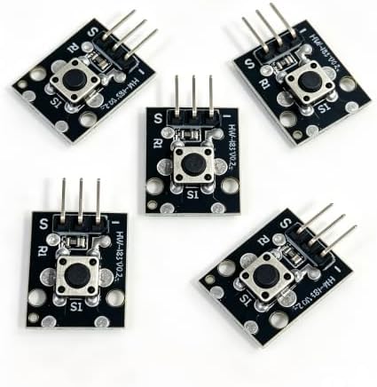 5 Pcs KY-004 3pin Button Key Switch Sensor Module by Truloven