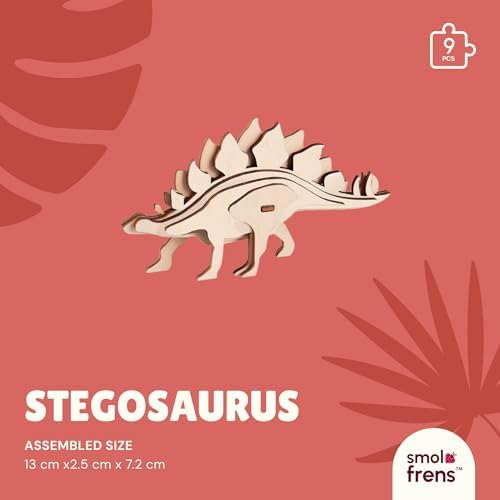 3D Wooden Puzzles for Kids Ages 8+, 4 Pack Dinosaur Puzzles, FSC-Certified Wood, Plastic-Free, STEM Kit for Kids Teens Adults, Wood Craft Model Kit, Individually Wrapped Party Favors - Jurassic Frens - Image 5