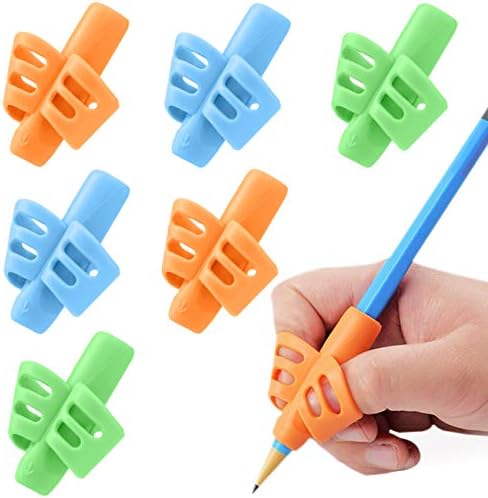 JuneLsy Pencils Grips Pencils Grips for Kids Handwriting Posture Correction Training Writing AIDS for Kids toddler Preschoolers Students Children Special Needs (6PCS) by JuneLsy