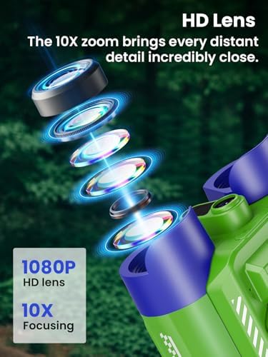 Acoath Binoculars for Kids with Night Vision Camera, Kids Telescope, 10X Optical Zoom, Magic Adventures Telescope Toys Gifts for Age 3, 4, 5, 6, 7, 8, 9, 10+ Years Old Boys Girls - Image 3