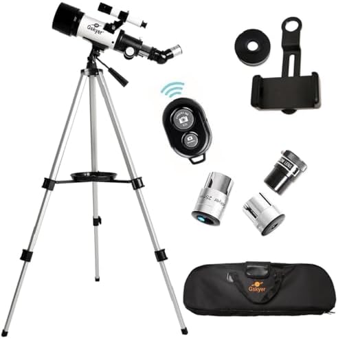 Gskyer Telescope, 70mm Aperture 400mm AZ Mount Astronomical Refracting Telescope for Kids Beginners - Travel Telescope with Carry Bag, Phone Adapter and Wireless Remote. - Image 2
