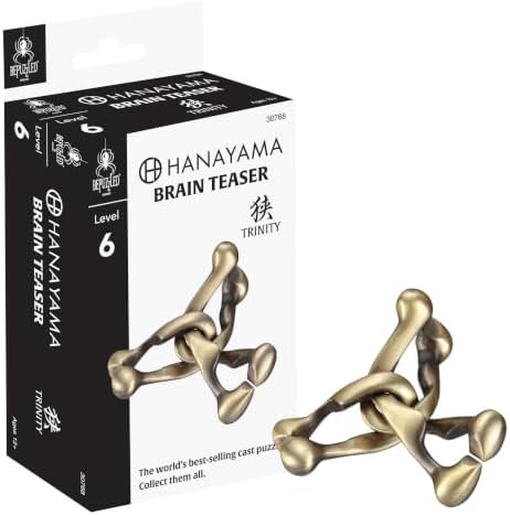 BePuzzled | Trinity Hanayama Metal Brainteaser Puzzle Mensa Rated Level 6, for Ages 12 and Up by BePuzzled