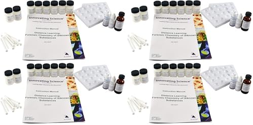 ALDON Innovating Science Forensic Chemistry of Unknown Substances: Identifying Mystery Chemical Substances - Distance Learning Kit (Pack of 4) by InnovatingScience