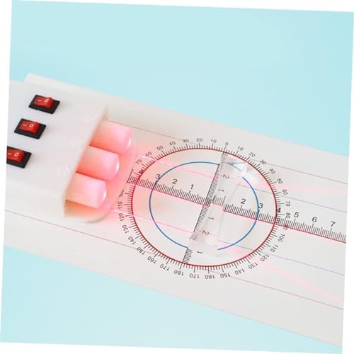 GeRRiT Optical Concave Convex Lens Prism Set Physical Optical Kit Laboratory Equipment Light Reflection Demo Light Full Refraction Demonstrator Physical Optics Experiment Kit Science Equipment - Image 2