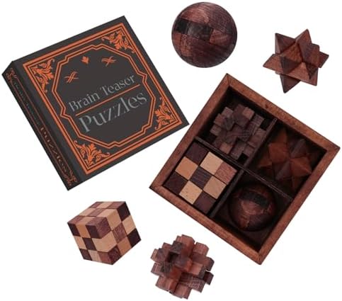 Mytothfy Wooden Brain Teaser Puzzles for Adults Teens, 3D Puzzle Game Toys by Unknown