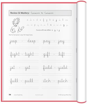Learning Without Tears Cursive Handwriting Workbook, 3rd Grade+, Age 8+ - Image 4