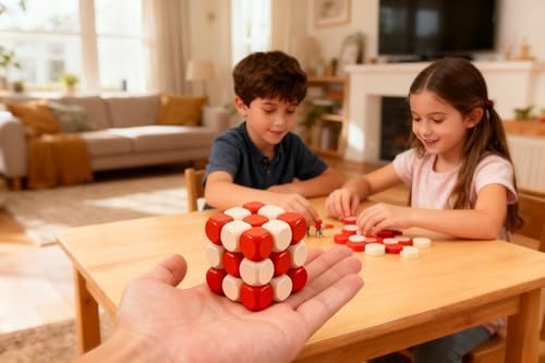 MAGIKON Brain Teaser Cube Puzzle Toy, Snake Cube Wooden 3D Puzzle - Image 7