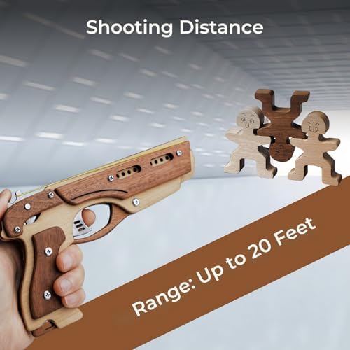 Rubber Band Gun Made from Hardwoods for Kids Ages 6+ - Image 6