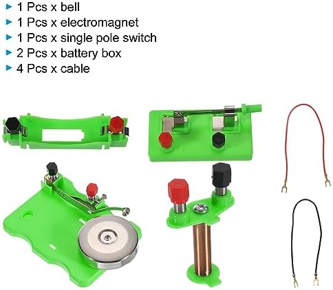 PATIKIL Physical Experiment Set, 2Set Electric Bell Magnetism Experiment Kits Switch Electromagnet Labs Induction Circuit for Educational Teaching - Image 3
