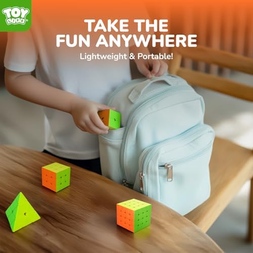 STEAM Life Speed Cube Set 4 Pack Magic Cube | Includes Speed Cubes 3x3, 2x2 Speed Cube, 4x4, Pyramid Cube, Smoothly Puzzle Cube Bundle Magic Cubes Collection for Kids & Adults - Image 5