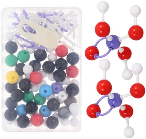 Molecular Model Kit Chemistry Set with 63 Spheres 86 Bonds for Students and Teachers Educational Molecular Modeling Kit for Organic and Inorganic Science Learning by HONMEET