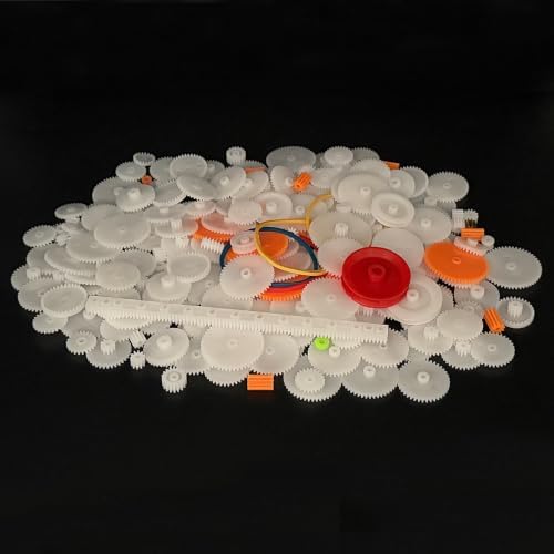 260PCS Small Gear Kit Plastic Gears Belt Pulley Single Gear Spindle Gear Small Motor Gears for DC Motor RC Car Robot Model Toy DIY Gear Replacement (260) - Image 4