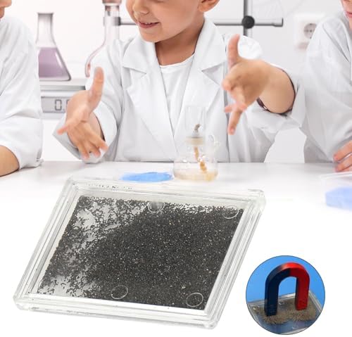 Iron Powder Filings Powder Shavings Packed in Clear Box Interactive Magnetism Experiment Classroom Teaching Aid Physics Teaching Aid - Image 2